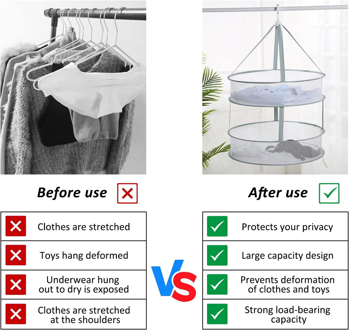 2 Pack 3-Tier Folding Mesh Clothes Hanging Dryer, Sweater Drying Rack, Large Laundry Drying Rack, Lay fold Flat Dry Hanger, Mesh Clothes Hanging Dryer - XL(3Tier)+XL(3Tier)