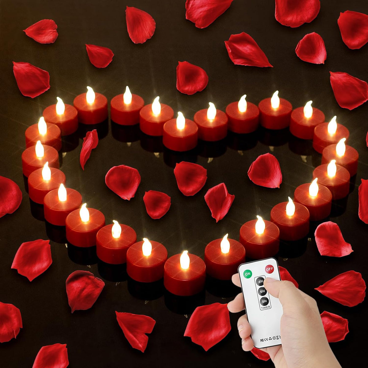 Tea Light Candles with Remote Control,Flickering Flameless LED Candle12pcs