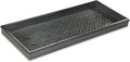 Good Directions Medium Boot Tray, Double Circles Multi-Purpose All Weather Decorative Tray, Shoes, Plants, Pet Bowls, 30x13x2 Inch, Dark Zinc Gray Steel