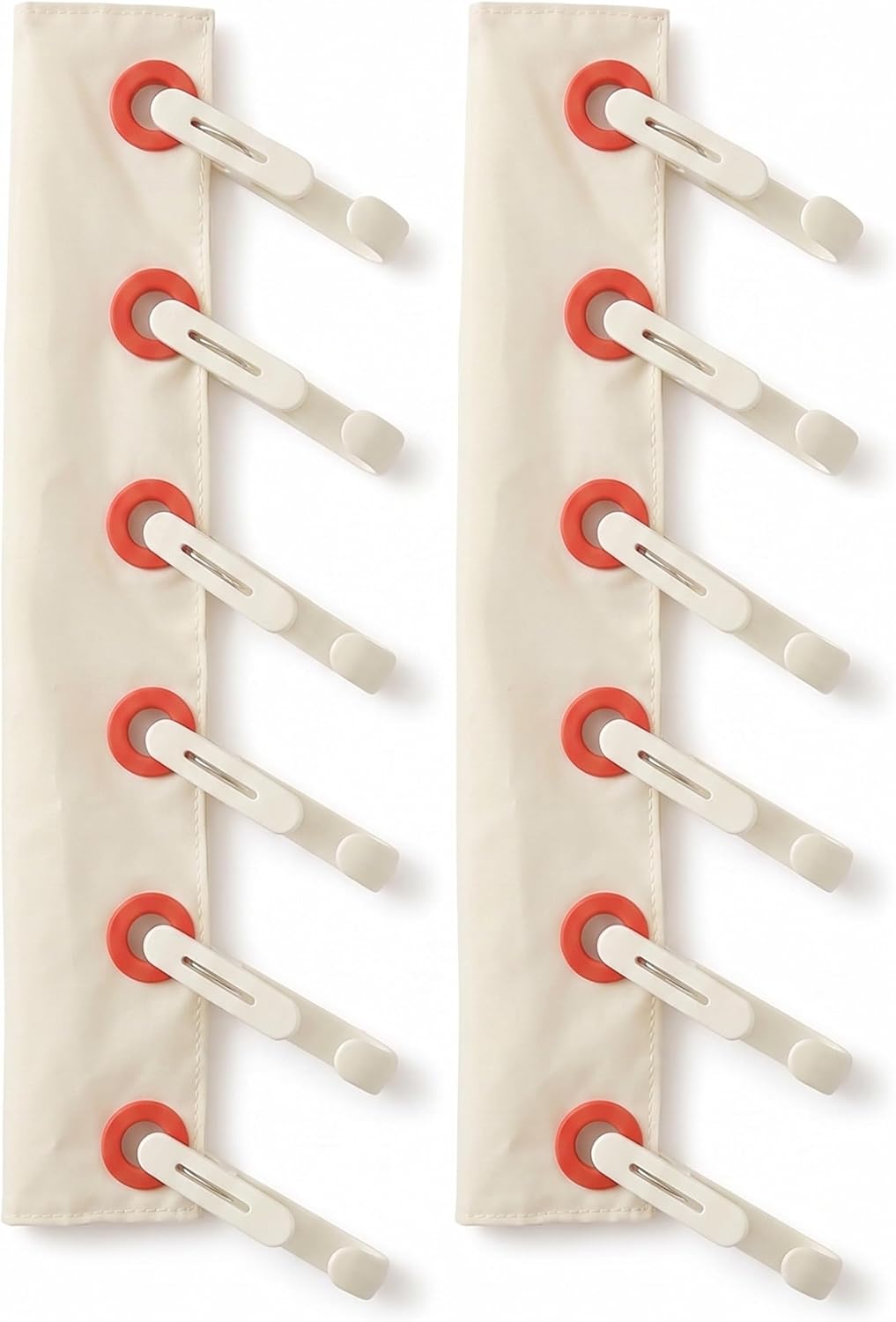 Portable Travel Hangers - Foldable Clothes Drying Rack with 6 Clips | Space Saving Cruise & Hotel Essentials for Suitcase | Thick Material | Installation Method:Snap-On-White 2Set