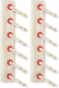 Portable Travel Hangers - Foldable Clothes Drying Rack with 6 Clips | Space Saving Cruise & Hotel Essentials for Suitcase | Thick Material | Installation Method:Snap-On-White 2Set