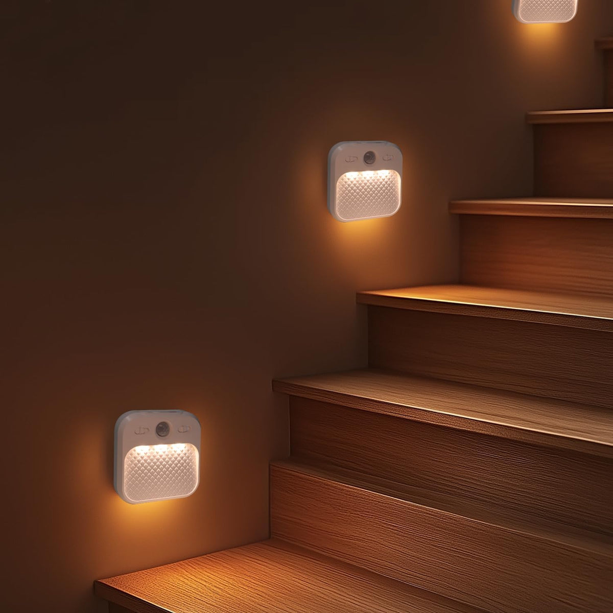 Motion Sensor Night Light 6 Pack, Rechargeable Magnetic Night Light with 3 Color Temperatures & Stepless Dimming, Timer Function, Soft Downward Anti-Glare Light for Hallway Stairs Closet Bedroom RV