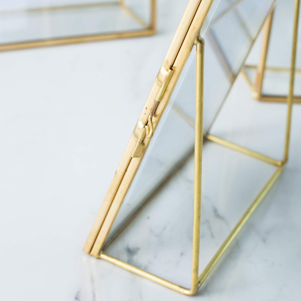 6x8 Gold Photo Frame Vintage Style Antique Gold Standing Picture Frames with Pressed Glass, Brass (6 x 8)