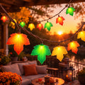 Fall Decor String Lights, 12FT 20 LED Thanksgiving Leaf Lights Plug in