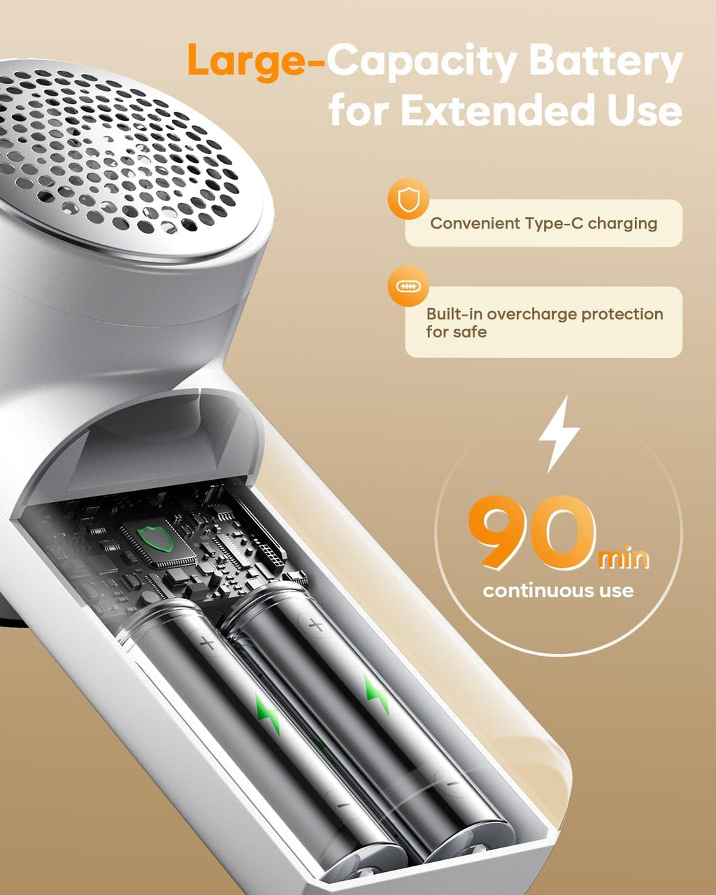 Fabric Shaver, Lint Remover Rechargeable,6-Blade Lint Shaver