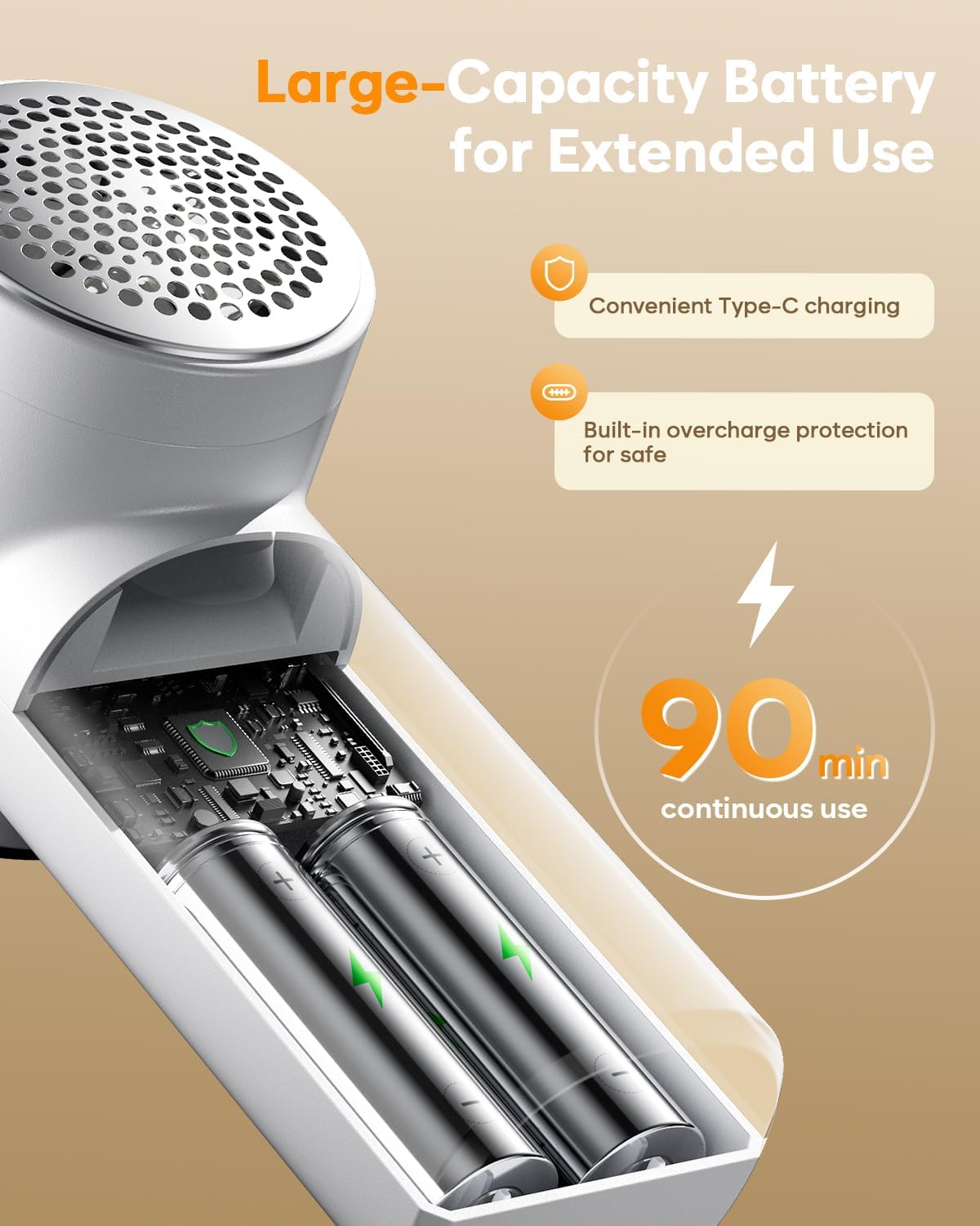 Fabric Shaver, Lint Remover Rechargeable,6-Blade Lint Shaver