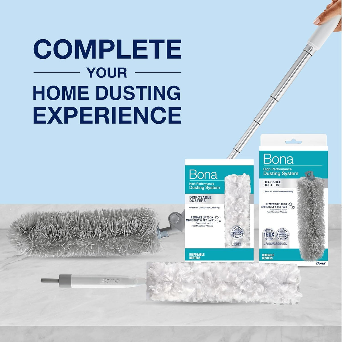 Bona Reusable Dusters - 2 Pack - High Performance Dusting System