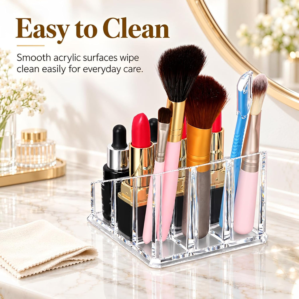 MOSIKER Acrylic Lipstick Organizer Lip Gloss Holder with 9 Slots