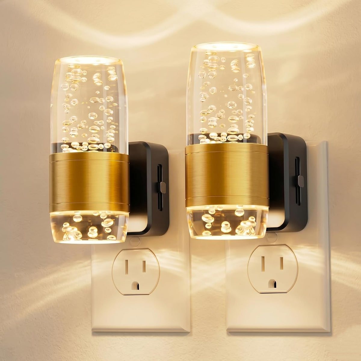 LED Night Light, Dimmable Night Lights Plug into Wall 2 Pack
