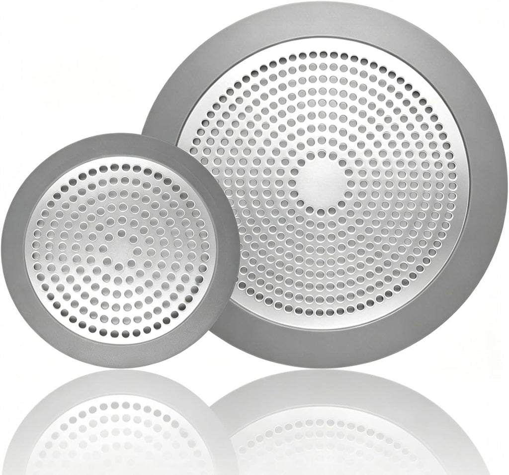 2PCS Shower Drain Hair Catcher, Weighted Metal Bathtub Drain Strainer
