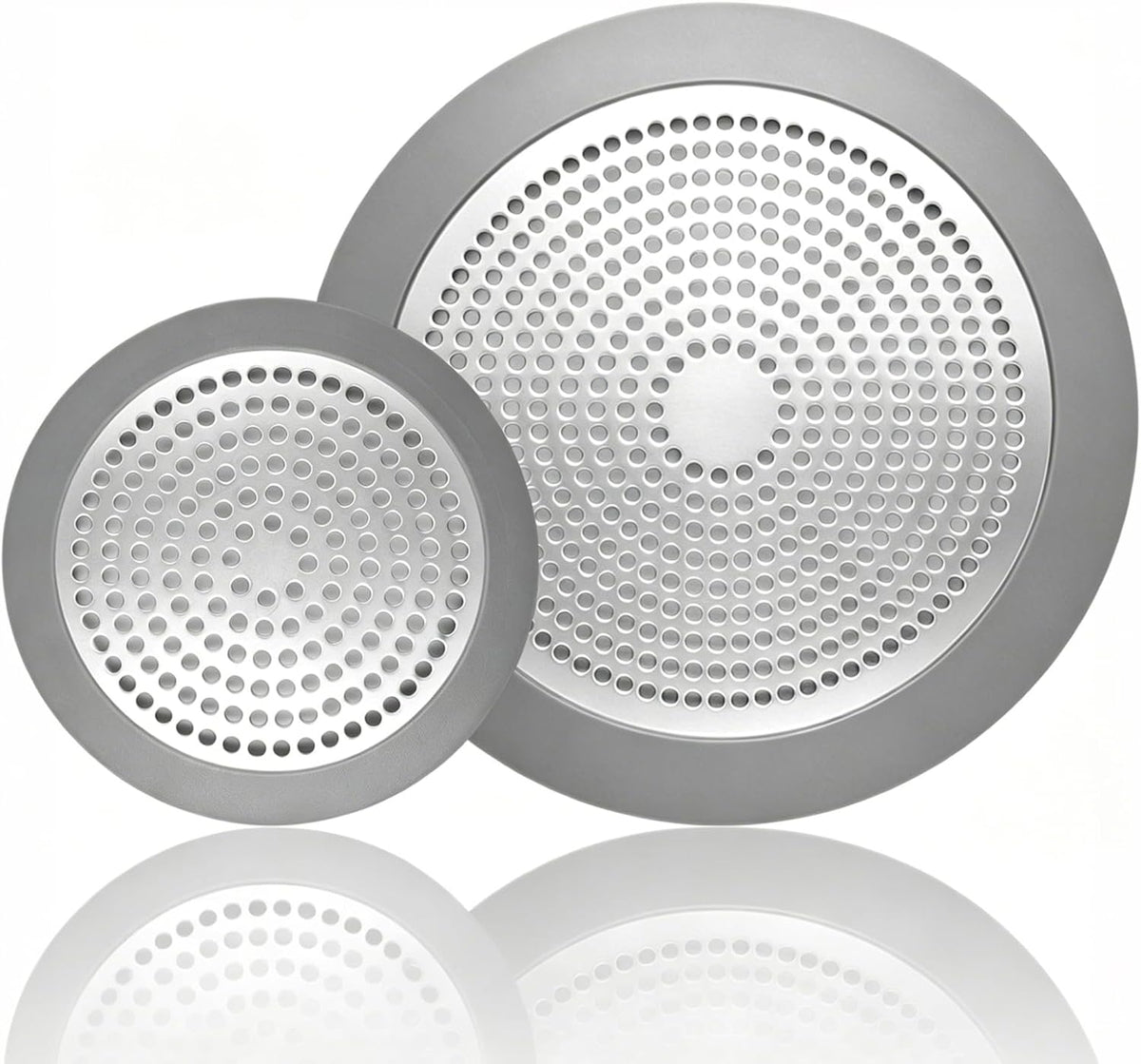 2PCS Shower Drain Hair Catcher, Weighted Metal Bathtub Drain Strainer