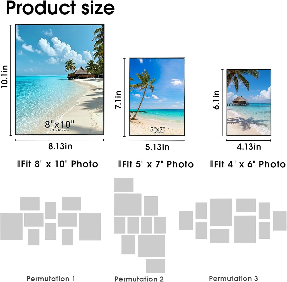 10 Pack Picture Frames Collage Wall Decor