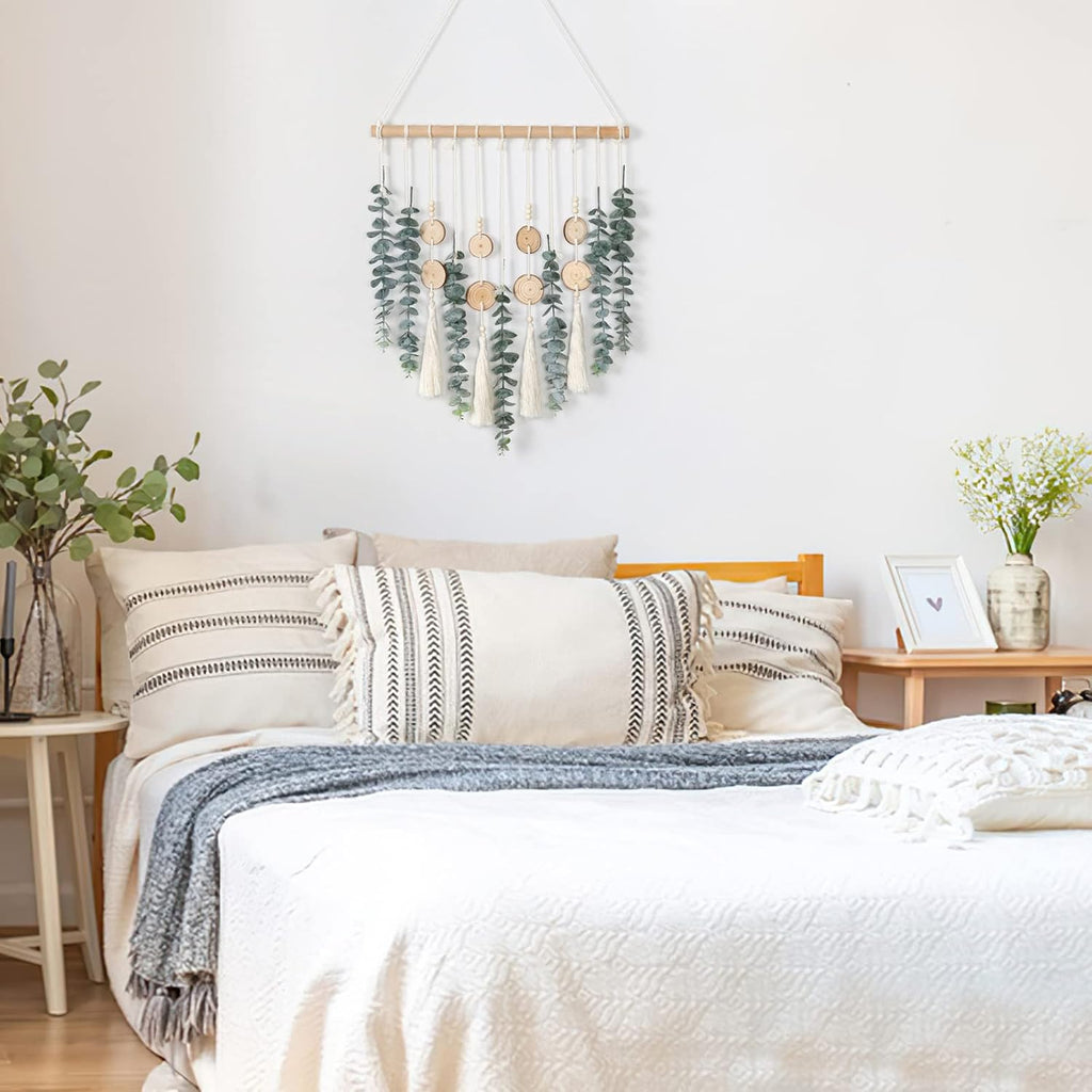 Artificial Eucalyptus Wall Hanging Faux Greenery Chic Wall Art Home Decor