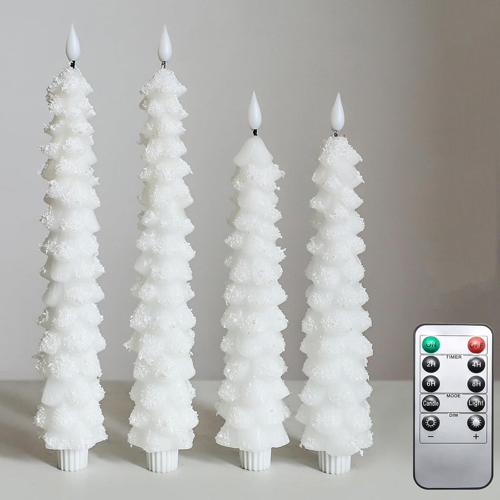 MUMCHASI Christmas Decorations, Christmas Tree Flameless Taper Candles