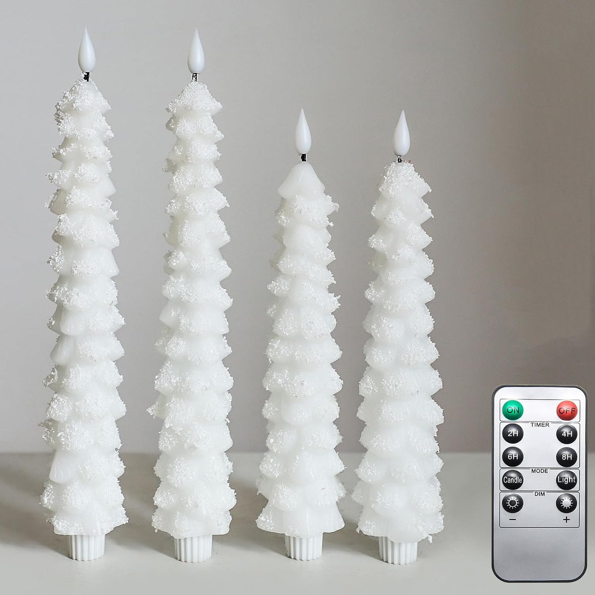 MUMCHASI Christmas Decorations, Christmas Tree Flameless Taper Candles