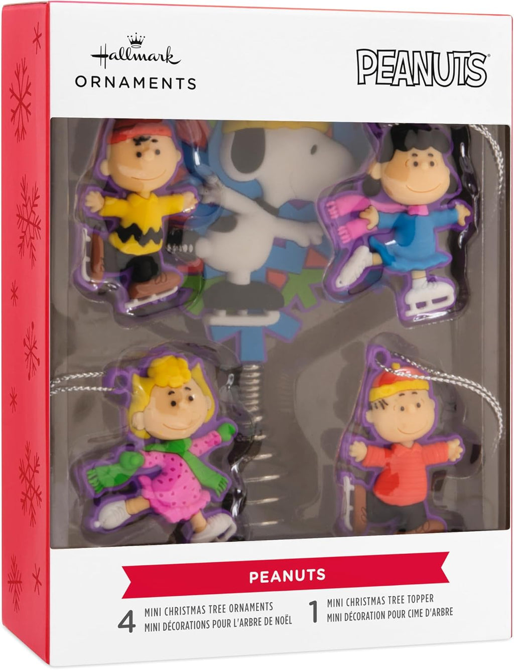 Hallmark Peanuts Mini Christmas Tree Topper and Ornaments, Set of 5