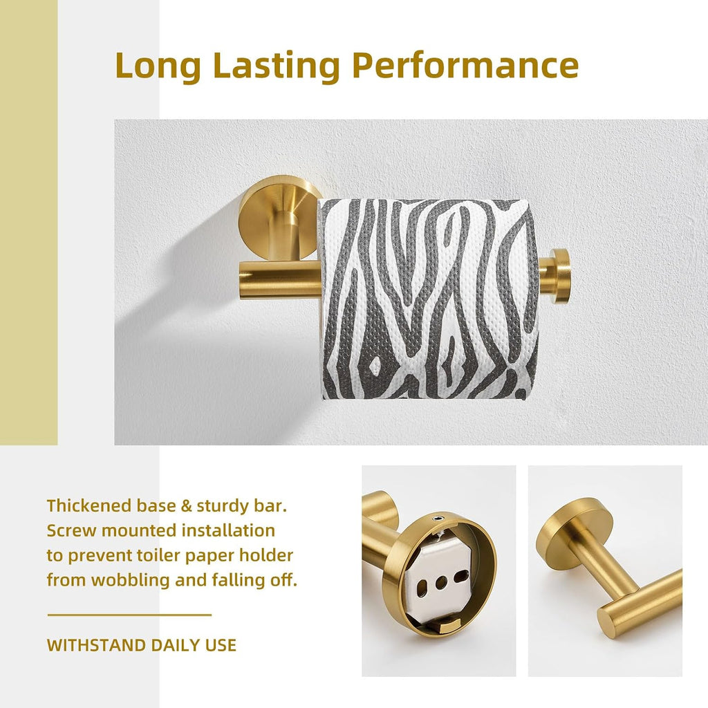 Angle Simple Toilet Paper Holder Brushed Dark Gold, Toilet Roll Holder