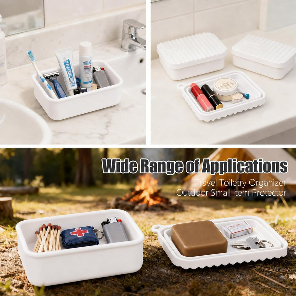 AIDIMMING Extra Large Silicone Soap Case for 10oz Bar Soap (Milky White)