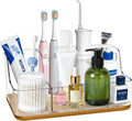 Gold Vanity Bathroom Countertop Storage Rack Lipstick & Makeup Brush Organizer Skincare Storage Box for Vanity Ideal for Bathroom, Living Room, and Kitchen Organization