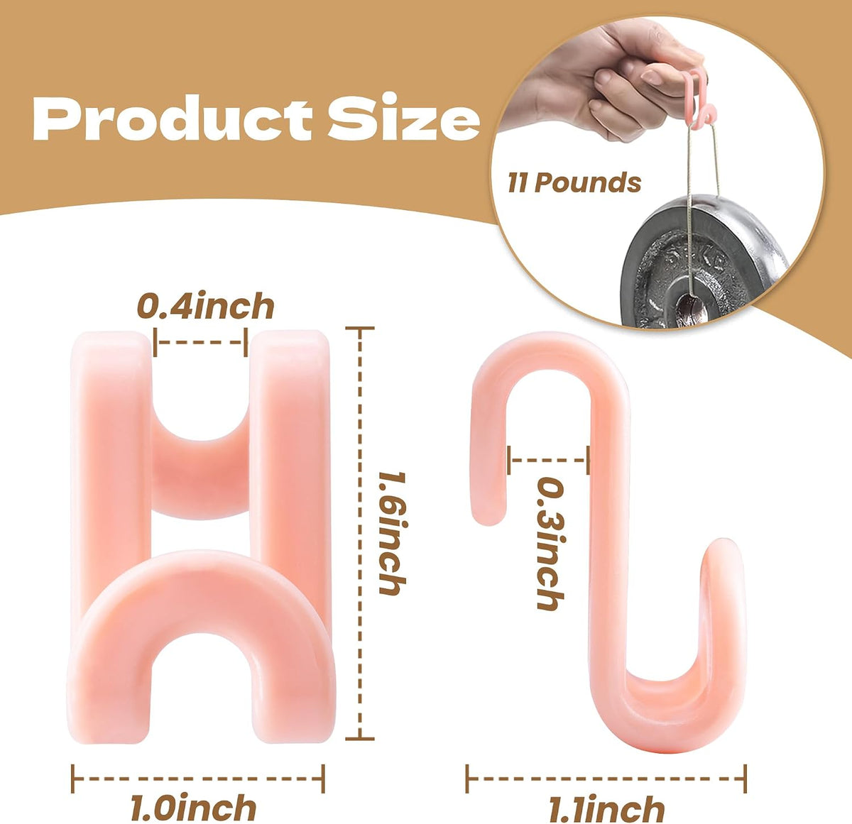 Mlici 60pc Space-Saving Hanger Hooks, Hanger Connector Hooks for Dorm, Pink