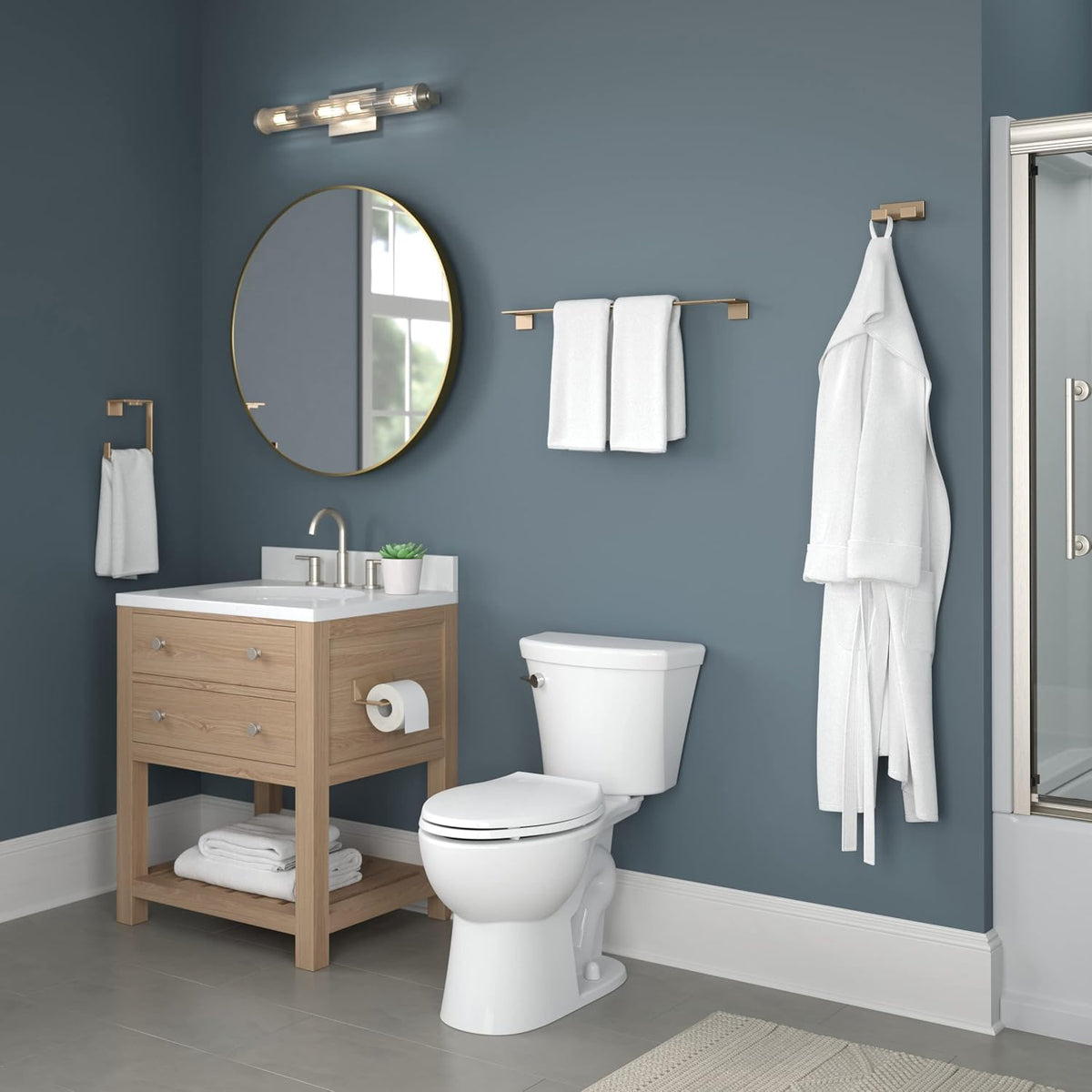 Delta Single Post Toilet Paper Holder | Champagne Bronze | Wall Mount | Vero Bathroom Accessories