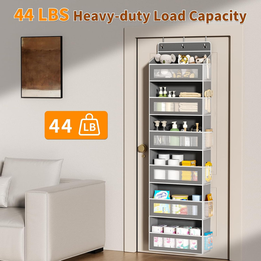 AQOOA 6-Tier Over The Door Organizer 44 lbs Capacity fit Standard Doors