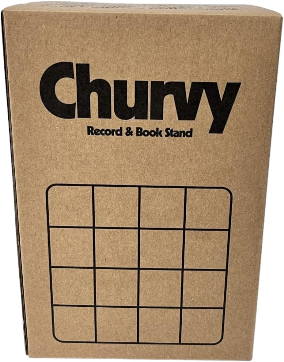 Olio Churvy Record & Book Stand, Chrome Vinyl, Book & Magazine Storage Rack