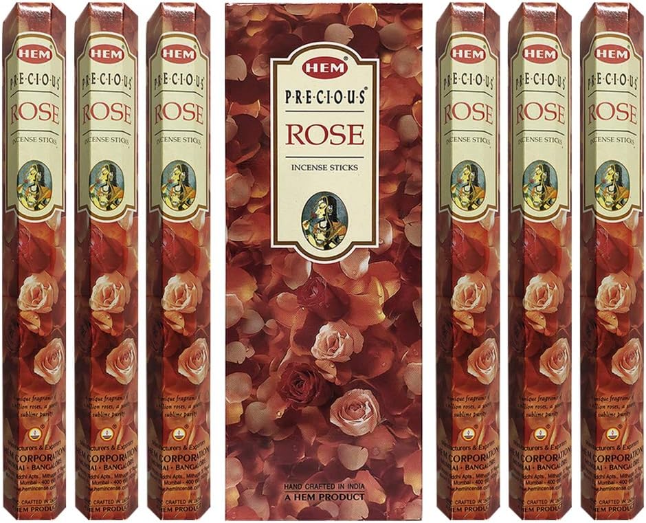 Precious Rose Incense Sticks and Incense Stick Holder Bundle Insence Insense Hem Incense Sticks