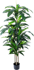Yepdin 5 FT Dracaena Tree Artificial, Fake Tree with Plastic Pot, Faux Tropical Yucca Floor Plant Lifelike Foliage and Branches, Artificial Plants Indoor for Home Office Living Room Decor Indoor
