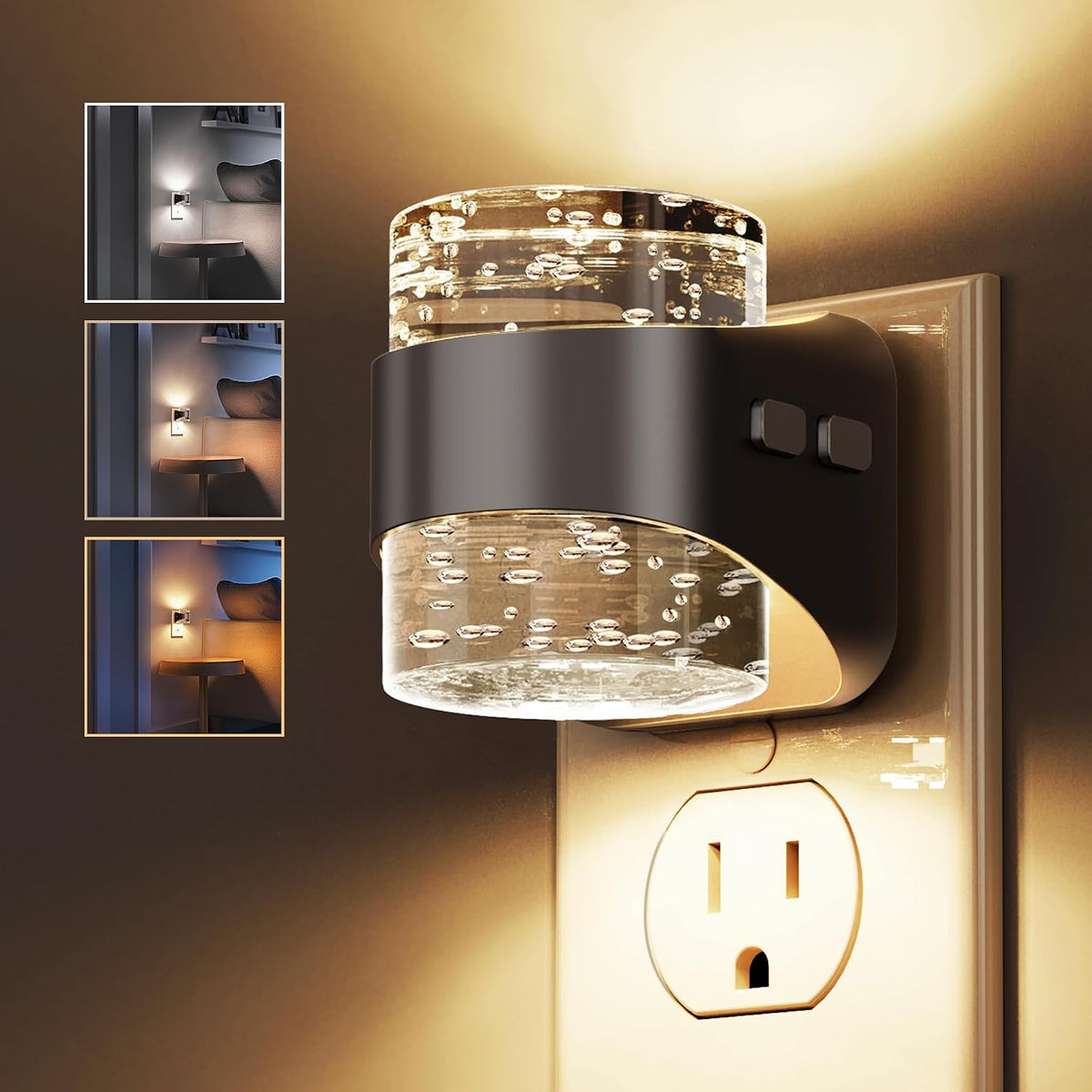 L LOHAS LED Night Light, Bubble Night Lights Plug into Wall