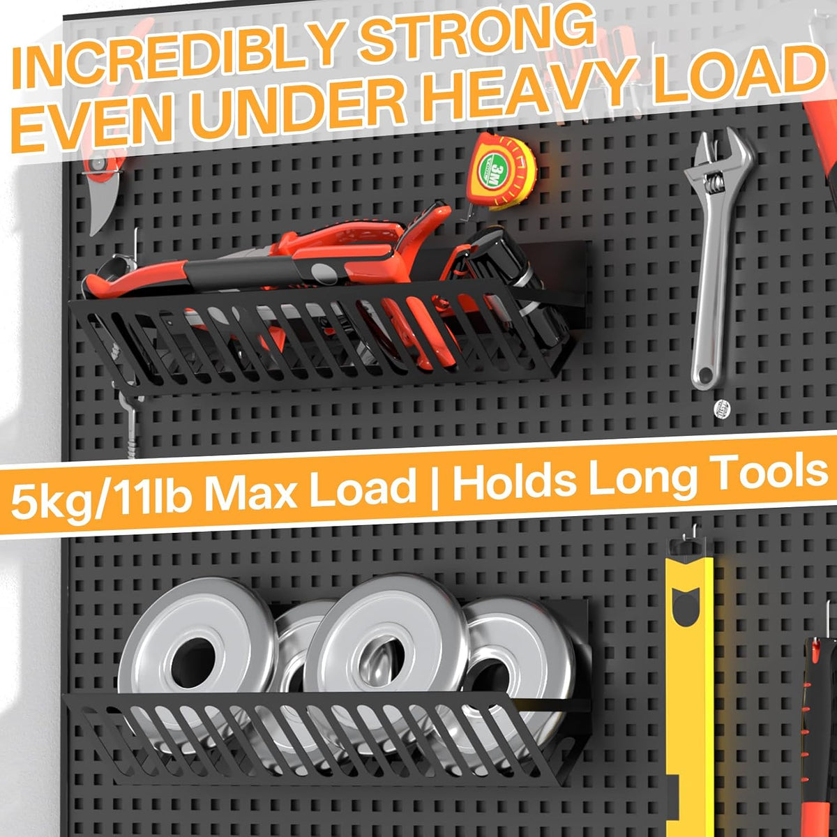 DTUQYX 4 Pack Magnetic Extra Long Shelves for Washing Machine,15-16.5in Magnetic Hanging Closet Organizer Laundry Shelf for Metal Surface,No Drill, Strong Magnet, Space Saving