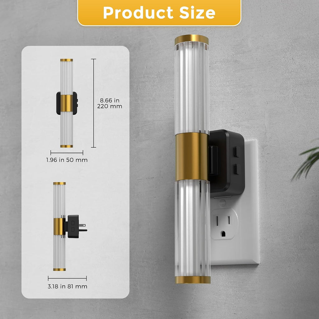 L LOHAS LED Rotating Night Light, Night Lights Plug into Wall, Light Sensor