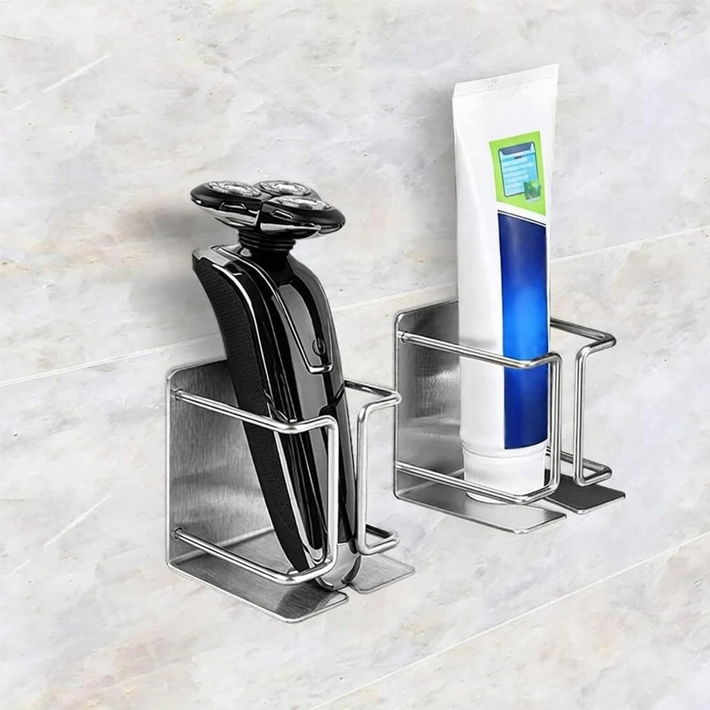Electric Razor Holder Wall Mount, Stainless Steel Shaver Organizer Shelf