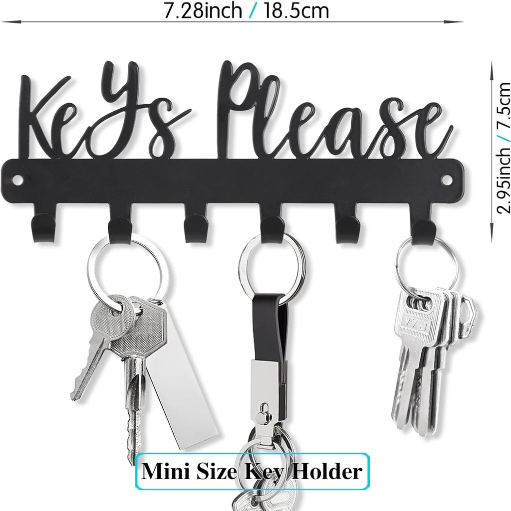 Keys Please Key Holder Wall Mounted, Mini Size: 7.28x2.95inch