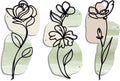 Putuo Decor Metal Flower Wall Decor, 3PCS Minimalist Floral Wall Art, Boho Spring Wall Sculptures for Living Room Bedroom Bathroom Kitchen, Modern Metal Flowers Decorations