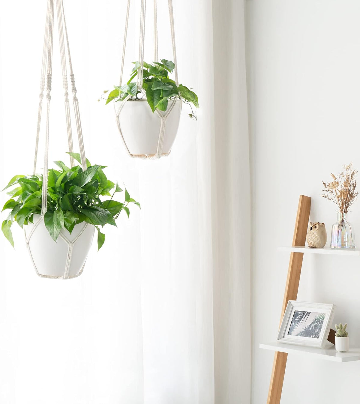 Dahey Macrame Plant Hanger Indoor 43 Inches Hanging Plant Holder Basket