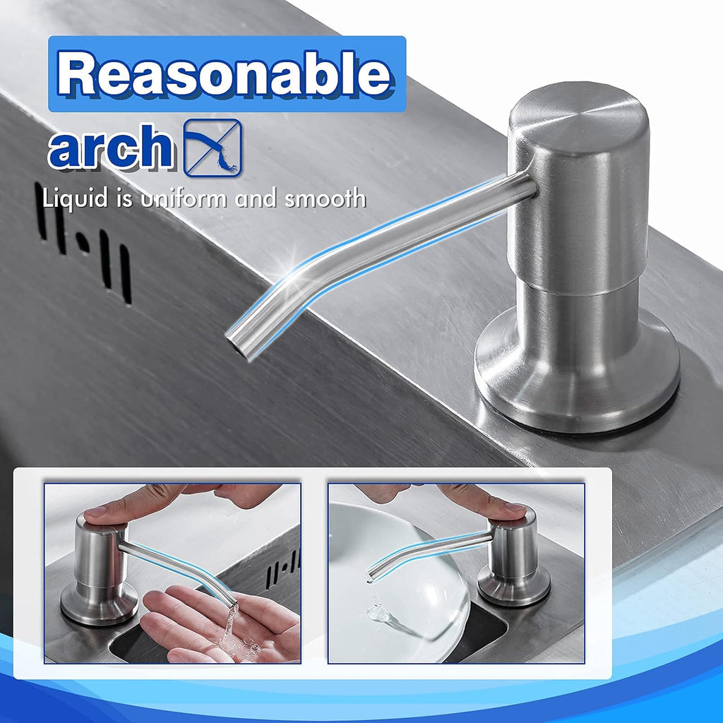 Built in Soap Dispenser for Kitchen Sink WEWE, Stainless Steel