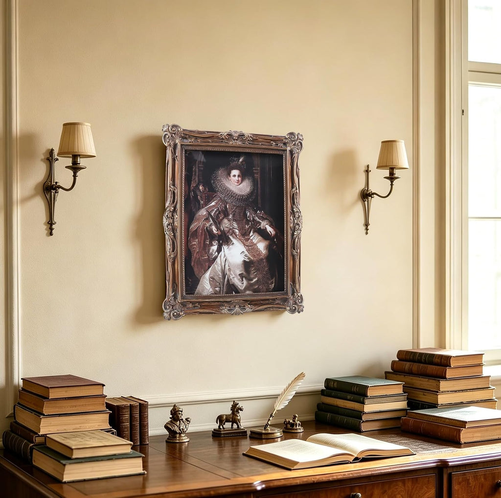 8x10 Vintage Picture Frames Ornate Bronze Antique Picture Frames 8x10 photo frame with Front Glass for Wall Hanging and Tabletop Unique Home Decor Wall Decor Living Room Victorian Style