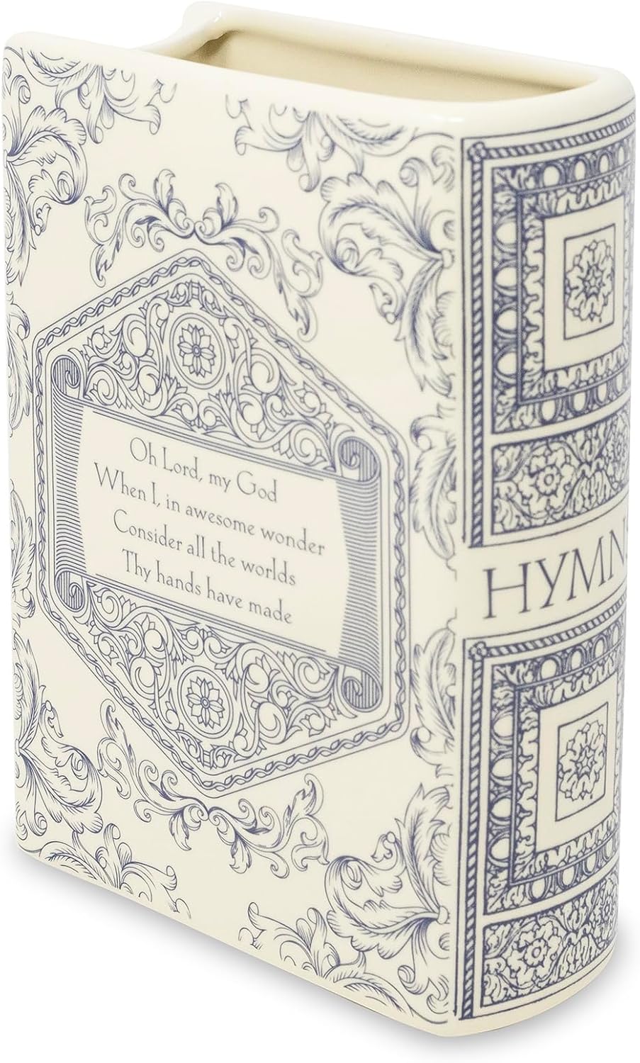 Steel Mill & Co. Ceramic Faith Book-Shaped Vase, Hymnal