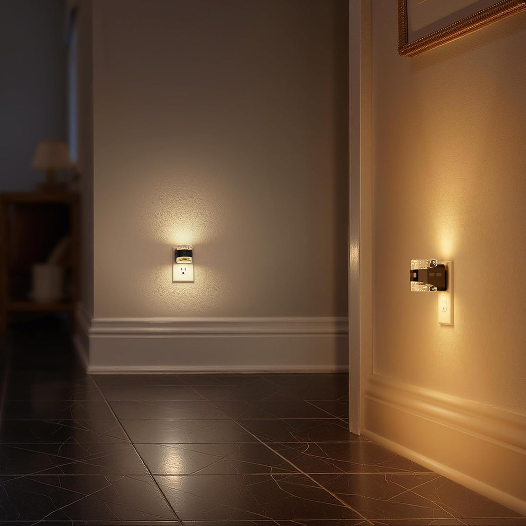 Briignite Motion Sensor Night Light 2Pcs Bubble Night Lights Plug into Wall