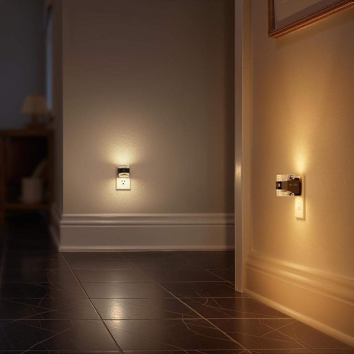 Briignite Motion Sensor Night Light 2Pcs Bubble Night Lights Plug into Wall