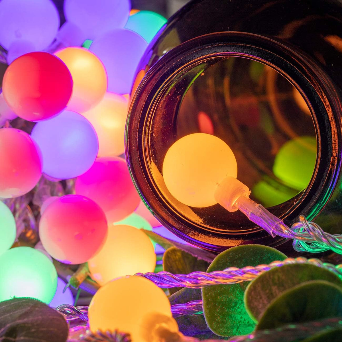 AWQ 100 LED 49 FT Globe Ball String Lights Fairy String Lights Multicolor