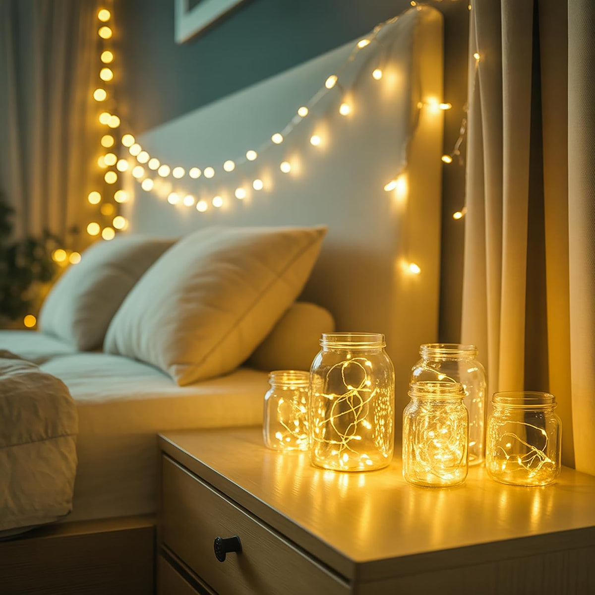 12 Pack Battery Operated Fairy Lights, 3.3ft 10 LED Warm White Micro String Lights, Soft Yellow Glow for Gift Boxes, Flowers, Mason Jars & Cozy Home Decor (12 Pack – Warm White)
