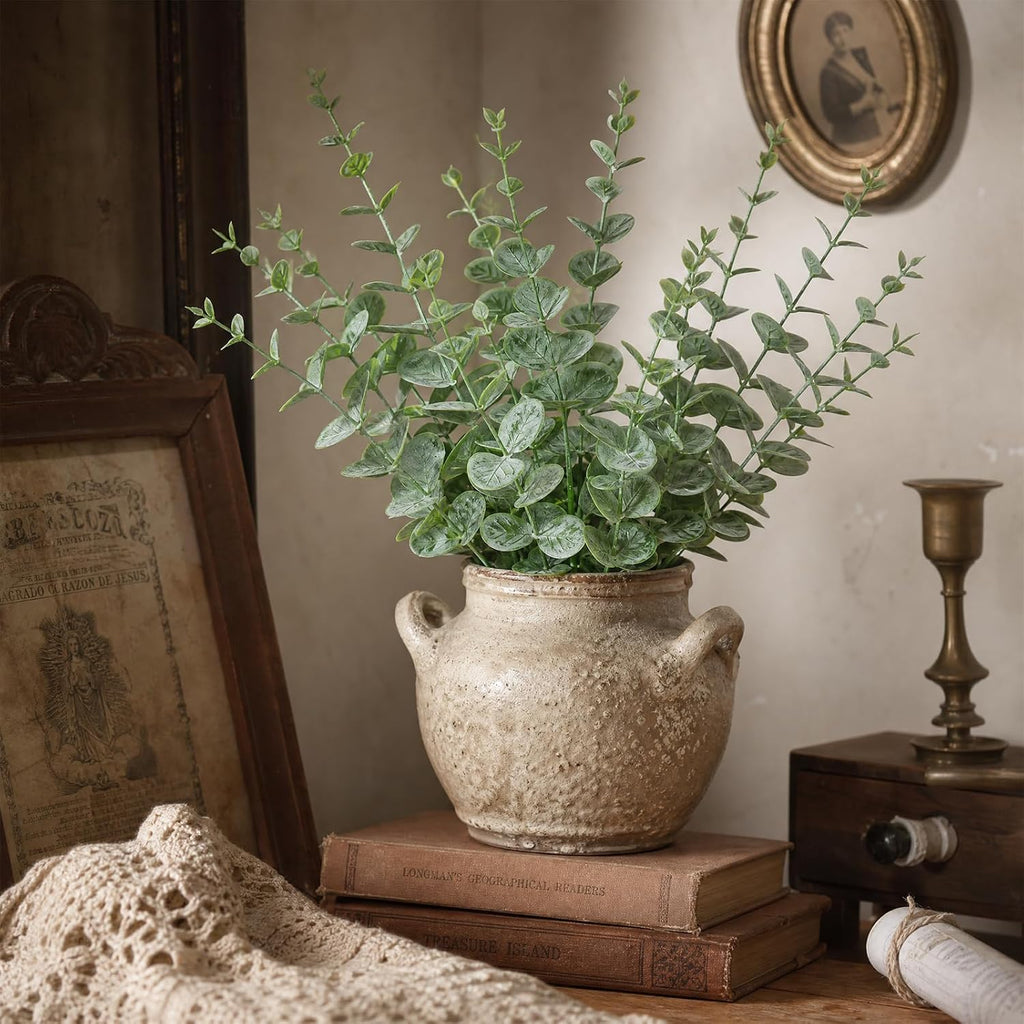 CLEANGOR Artificial Eucalyptus Stems (24, Green)
