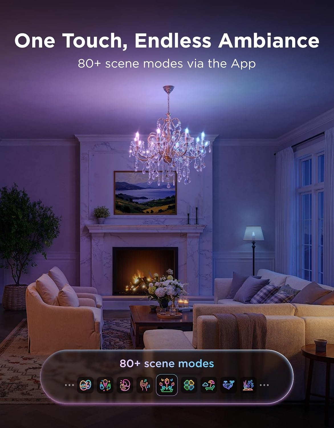 Govee E12 LED Candle Bulb, Smart Chandelier Light Bulbs for Living Room