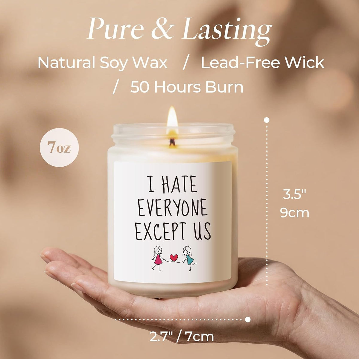 Best Friend Friendship Gifts for Women - Lavender Scented Candles