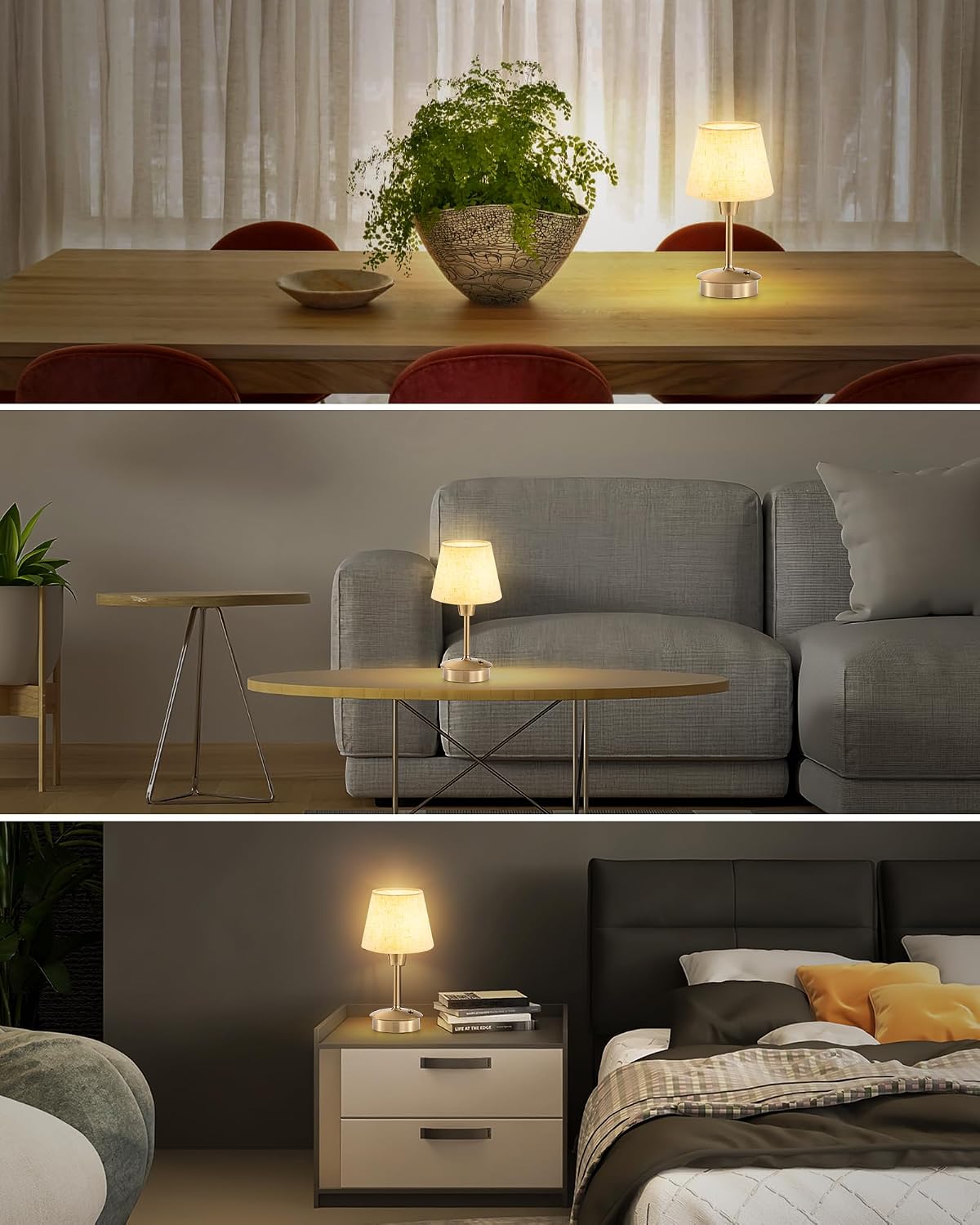 Small Rechargeable Cordless Table Lamp for Restaurant Dining Table