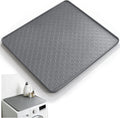 19.7"x19.7" Waterproof Silicone Floor Mat for Mini Fridge Mat, Refrigerator Tray & Drip Mat with Raised Edges, Fits Under Sink, Washer & Cooler, Anti-Slip(Grey)