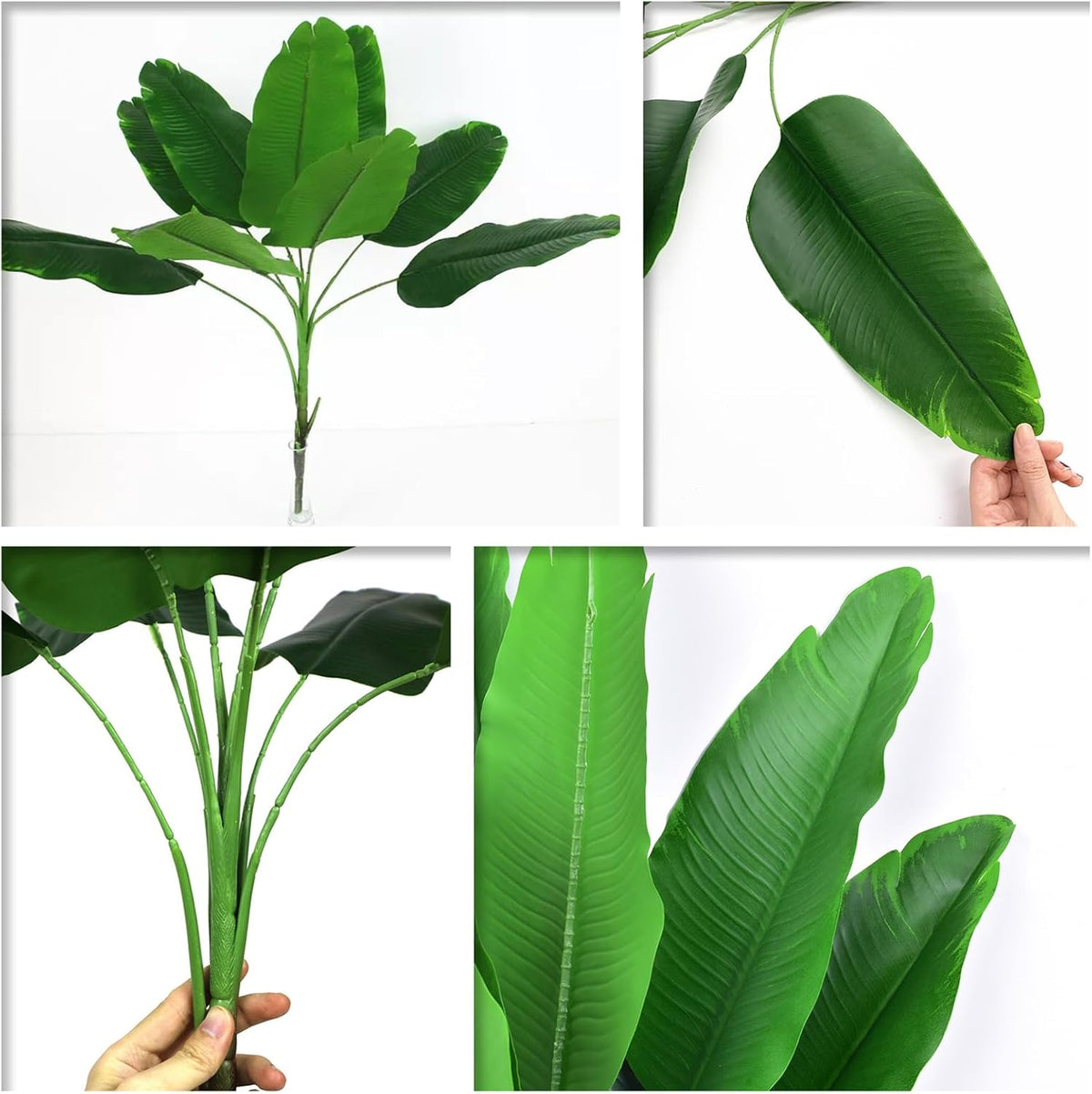 Artificial Bird of Paradise Plant, Fake Banana Tropical Palm Tree 1 Pack