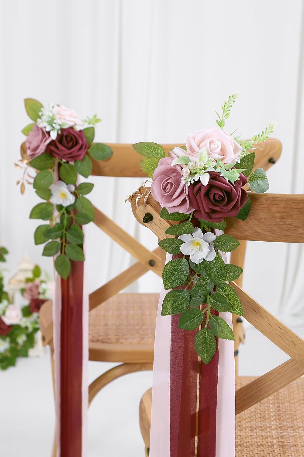 10 Burgundy Wedding Aisle Decorations